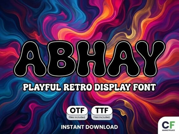 Abhay: A Retro Display Font That Makes Your Headlines Pop