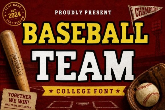 Baseball Team: A Display Font with Heart and Grit
