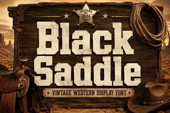 Black Saddle: A Bold Display Font for Impactful Web Headlines
