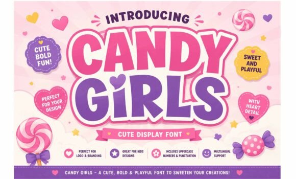 Candy Girls: A Playful Display Font for Bright Digital Brands