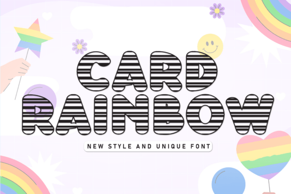 Card Rainbow: A Vibrant Display Font for Digital Branding