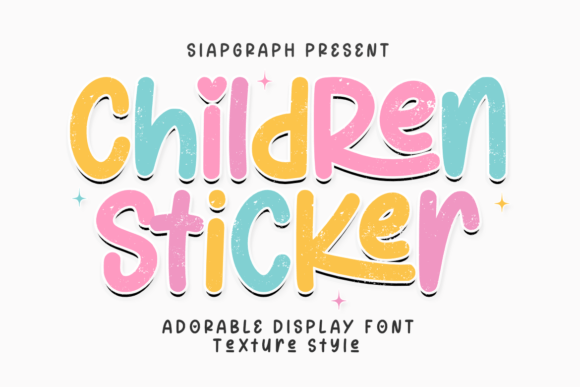 Children Sticker Texture: A Playful Display Font for Warm Editorial Moments