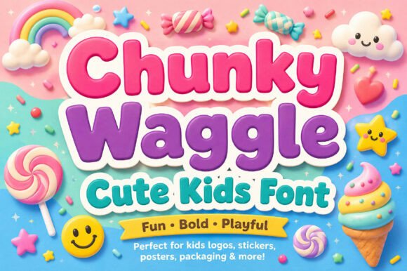 Chunky Waggle: A Joyful Display Font for Digital Brands
