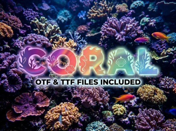 Coral: A Vibrant Display Typeface for Handmade Creators