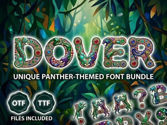 Dover: A Majestic Display Typeface for Handmade Creators