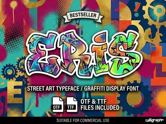 Eris: A Vibrant Graffiti Display Font for Handmade Creators