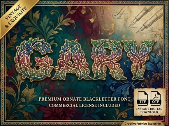 Gary: A Display Blackletter Typeface for Handmade Charm