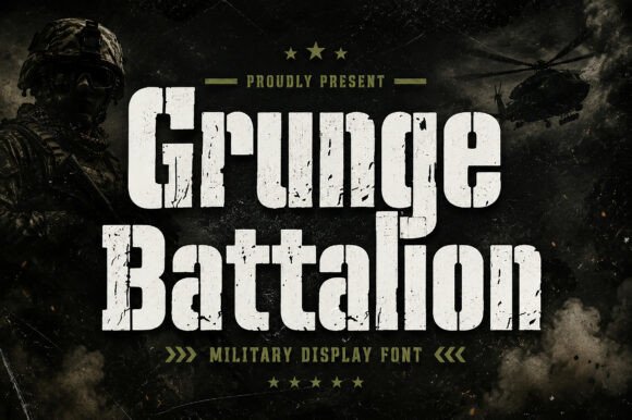 Grunge Battalion: A Tactical Display Font for Bold Branding