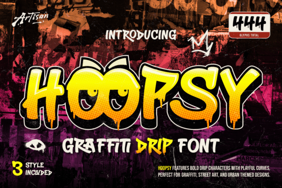 Hoopsy: A Bold Graffiti Display Font for Digital Branding