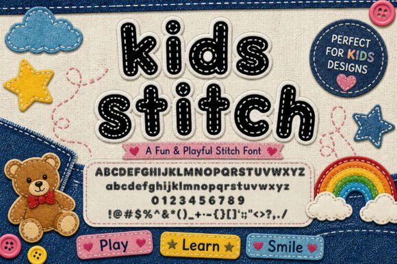 Kids Stitch: A Playful Display Font for Warm, Inviting Headlines