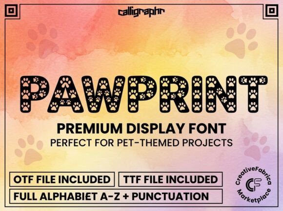 Pawprint: A Playful Display Font That Pops on Any Website