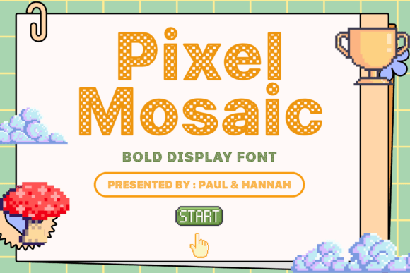 Pixel Mosaic: A Playful Display Font for Editorial Impact