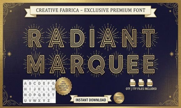 Radiant Marquee: A Display Font That Commands Attention Online