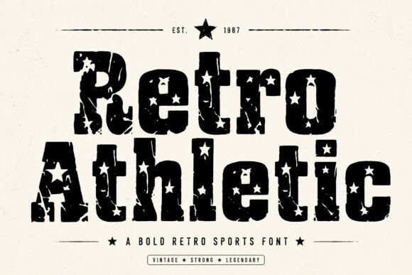Retro Athletic Font: Bold Vintage Charm for Crafters & Sellers
