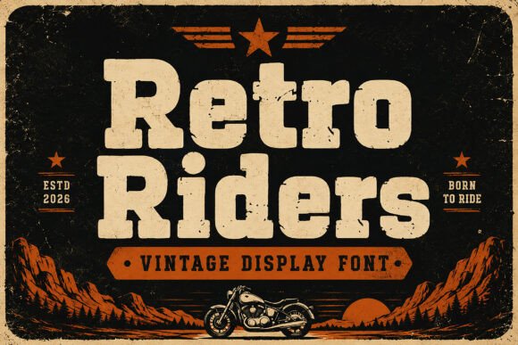 Retro Riders: A Vintage Display Font That Actually Works