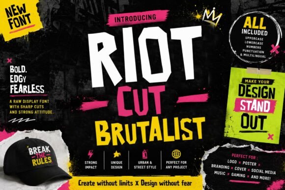 Riot Cut Brutalist: The Display Font That Cuts Through the Feed