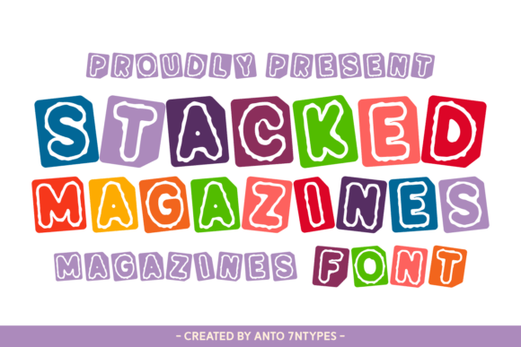 Stacked Magazines: A Display Font with Ransom-Note Charm and Editorial Warmth