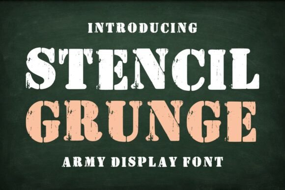 Stencil Grunge: A Bold Display Font for Gritty, Authentic Branding