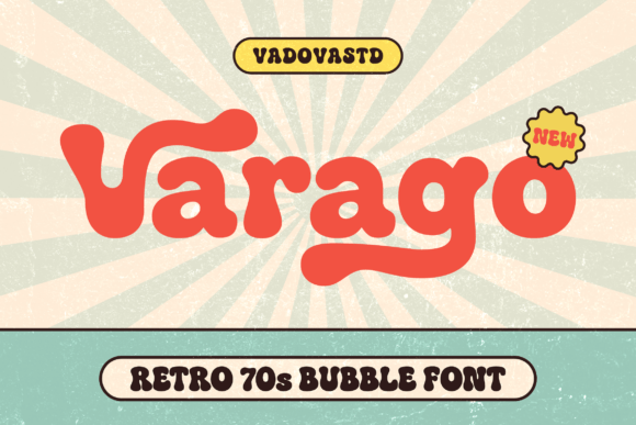 Varago: A Retro 70s Bubble Display Font for Handmade Charm